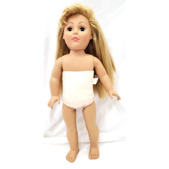 Madame ALEXANDER Toyworks 18" GIRL DOLL blonde hair blue-gray eyes NO CLOTHES - Picture 1 of 12